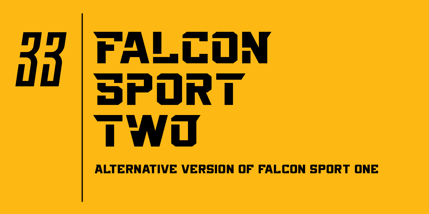 Beispiel einer Falcon Sport Two-Schriftart